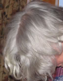 David's grey hair, front side view showing full head of thick grey hair